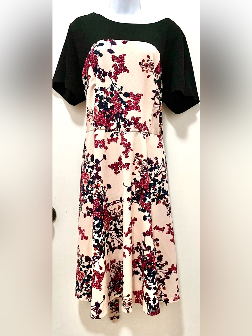 Lane Bryant Floral Fit & Flare Dress Tie Waist Plus Size,Like new